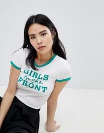 Monki Girls Front Slogan T-Shirt   ASOS at Asos